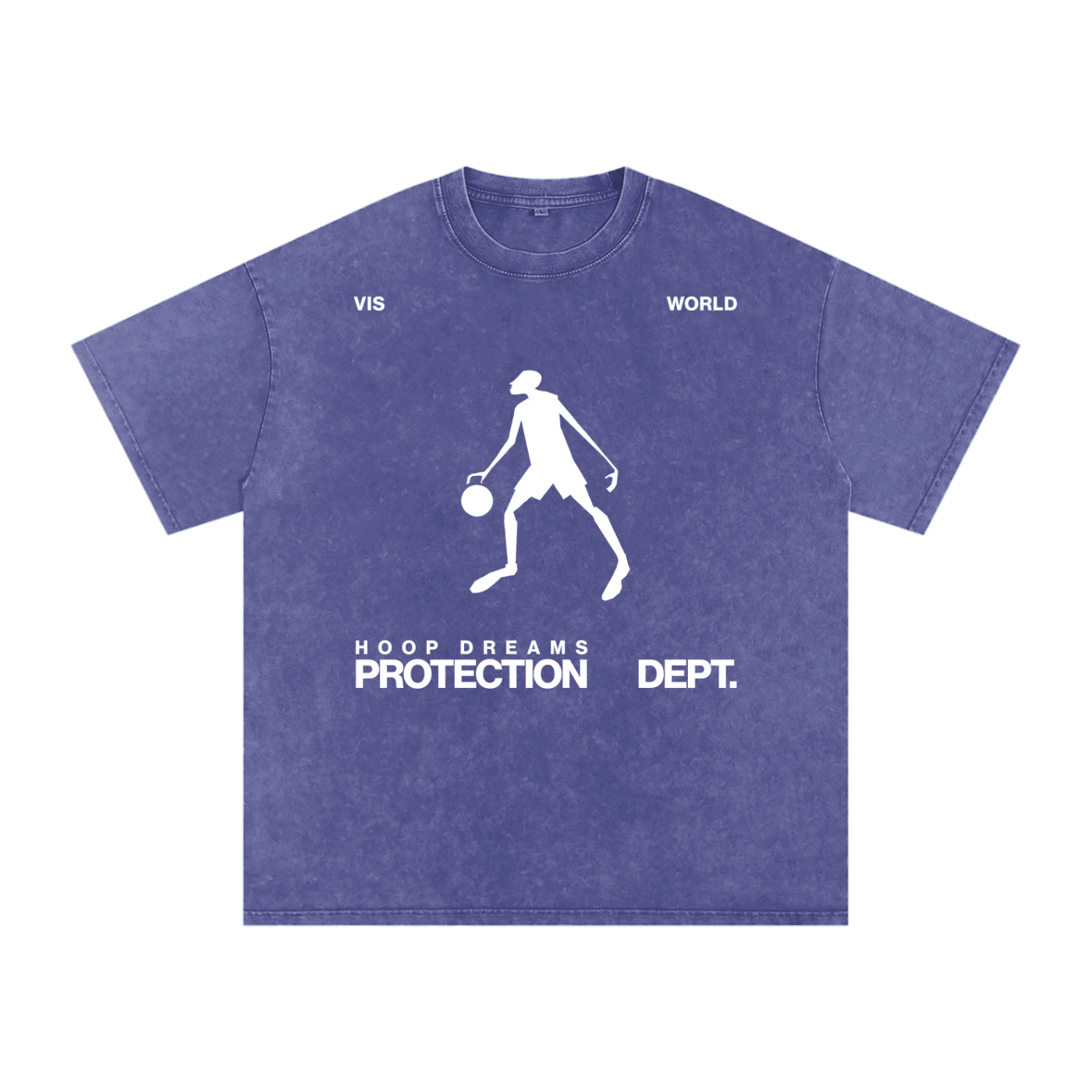 Hoop Dreams Protection Dept. Purple Acid Wash Oversize T-Shirt